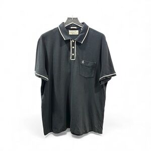 Original Penguin Black Polo Golf Shirt with White Trim - XL